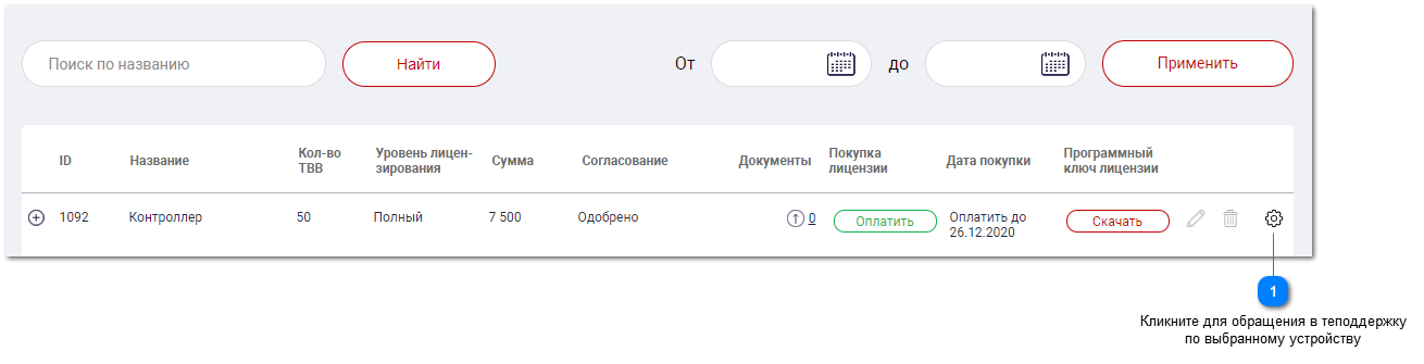 Обращение в техподдержку