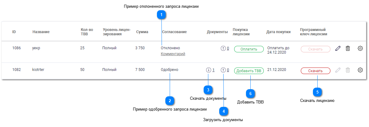 Оплата и загрузка лицензии